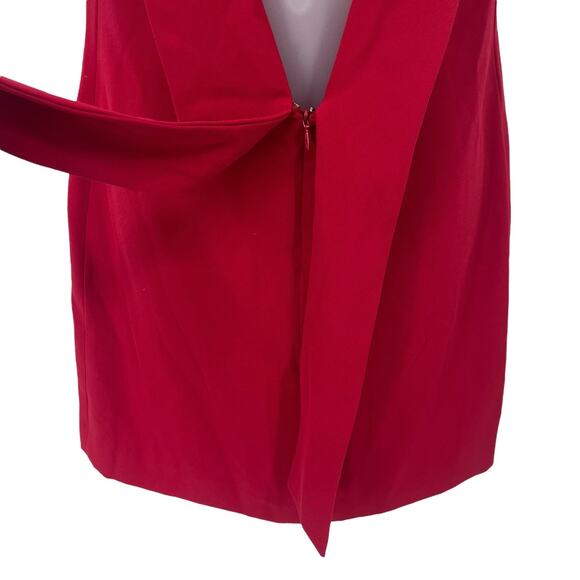 IRO Hilda Dress Wine Red Short Cutout Sleeve Drape Back Zip Size 2 NEW - Picture 9 of 12